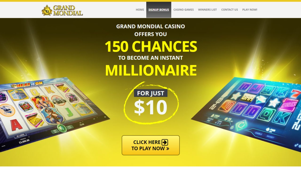 Grand mondial casino bonuses